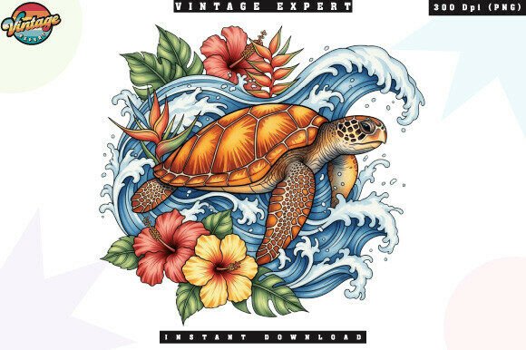 Tropical Turtle Ocean Waves Hibiscus PNG: A Designer's Guide